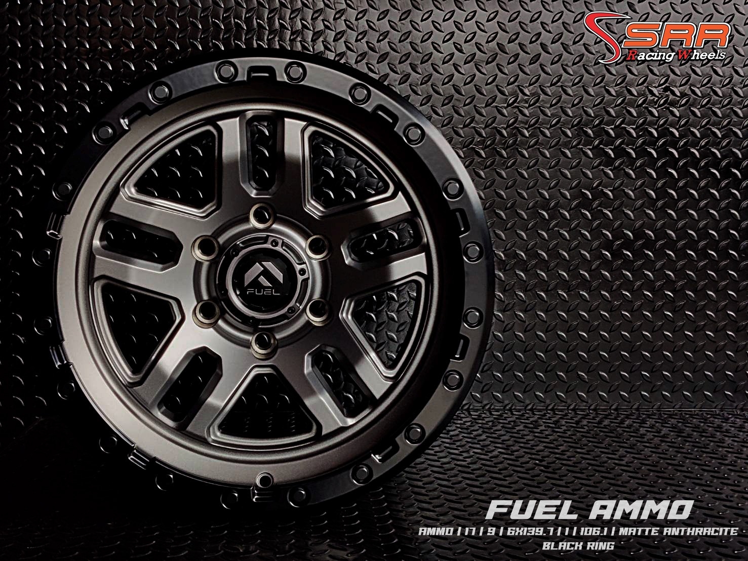 FUEL AMMO ขอบ17 6H139.7 ET1 MATTE ANTHRACITE/BLACK RING ราคาพิเศษ