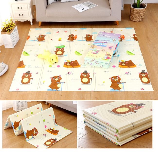 เสื่อรองคลานเกาหลี แบบพับเกาหลี 6 ฟุต ( 6 ผืน )