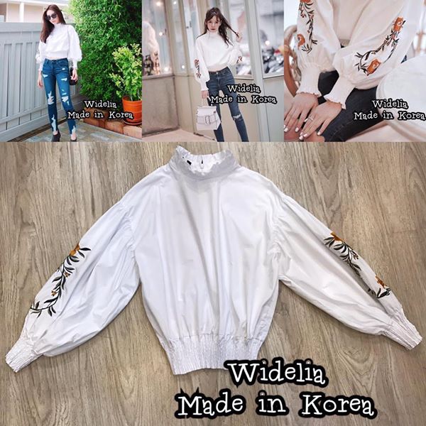 *พร้อมส่ง*Korea Style Top : เสื้อคอตั้งตัวสวยด้วยการออกแบบเกาหลีสุดๆทรงปล่อยใส่สบาย