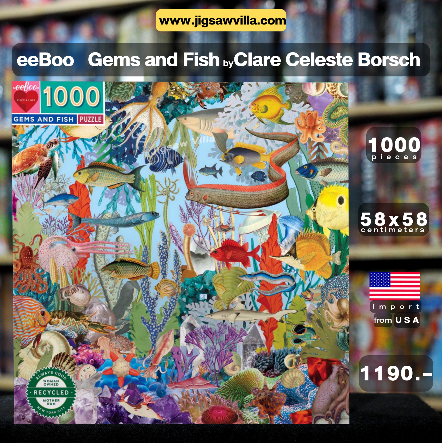 eeBoo - Gems and Fish By Clare Celeste Börsch 1000 pcs.