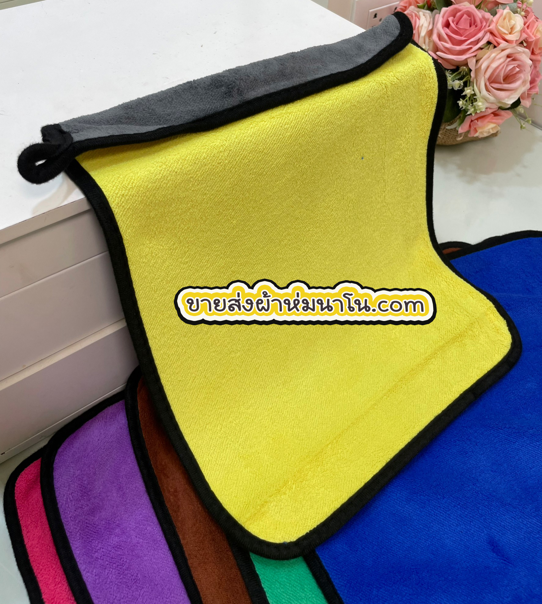 ผ้าไมโครไฟเบอร์ 3D เกรดพรีเมี่ยม ผ้าหนานุ่ม ซับน้ำไว (12ผืน)