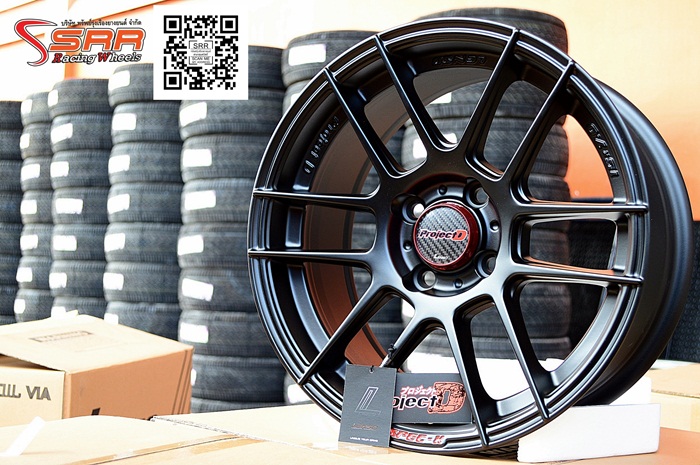 PROJECT-D-SPEC-K ขอบ15 สีMATT BLACK