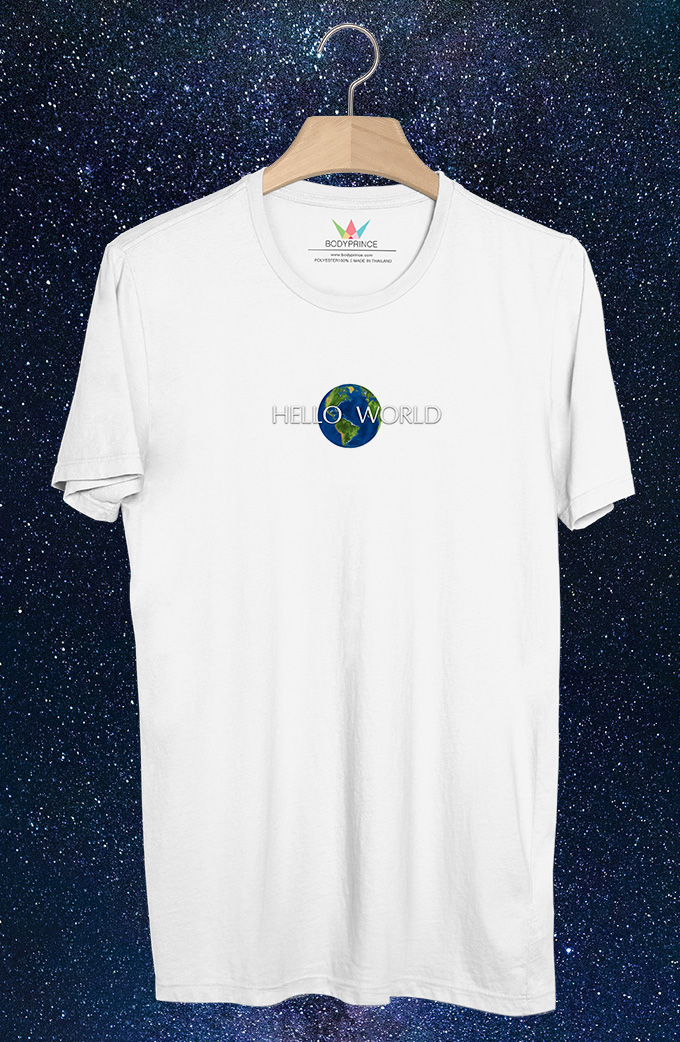 BP355 เสื้อยืด HELLO WORLD