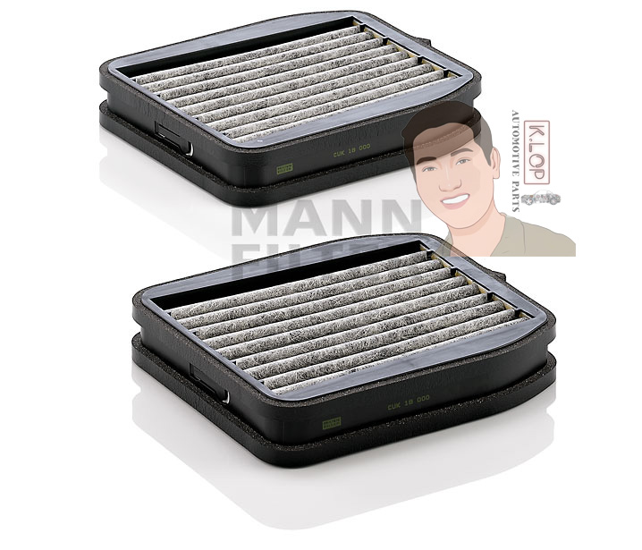CUK18000-2 ไส้กรองแอร์ชาโคล BENZ E-KLASS(W211) '02-09' มี2ลูก เครื่องยนต์OM611,OM646 (MANN-FILTER***งานพรีเมี่ยมแท้นำเข้ายุโรป) Dimensions(mm.) A=212 B=185 C=212 D=185 H=40