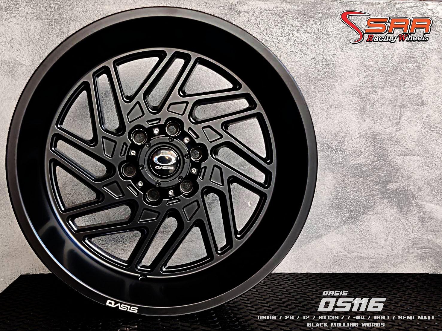 OASIS OS116 ขอบ20x12 6x139.7 ET-44 สีดำด้าน ราคาพิเศษ