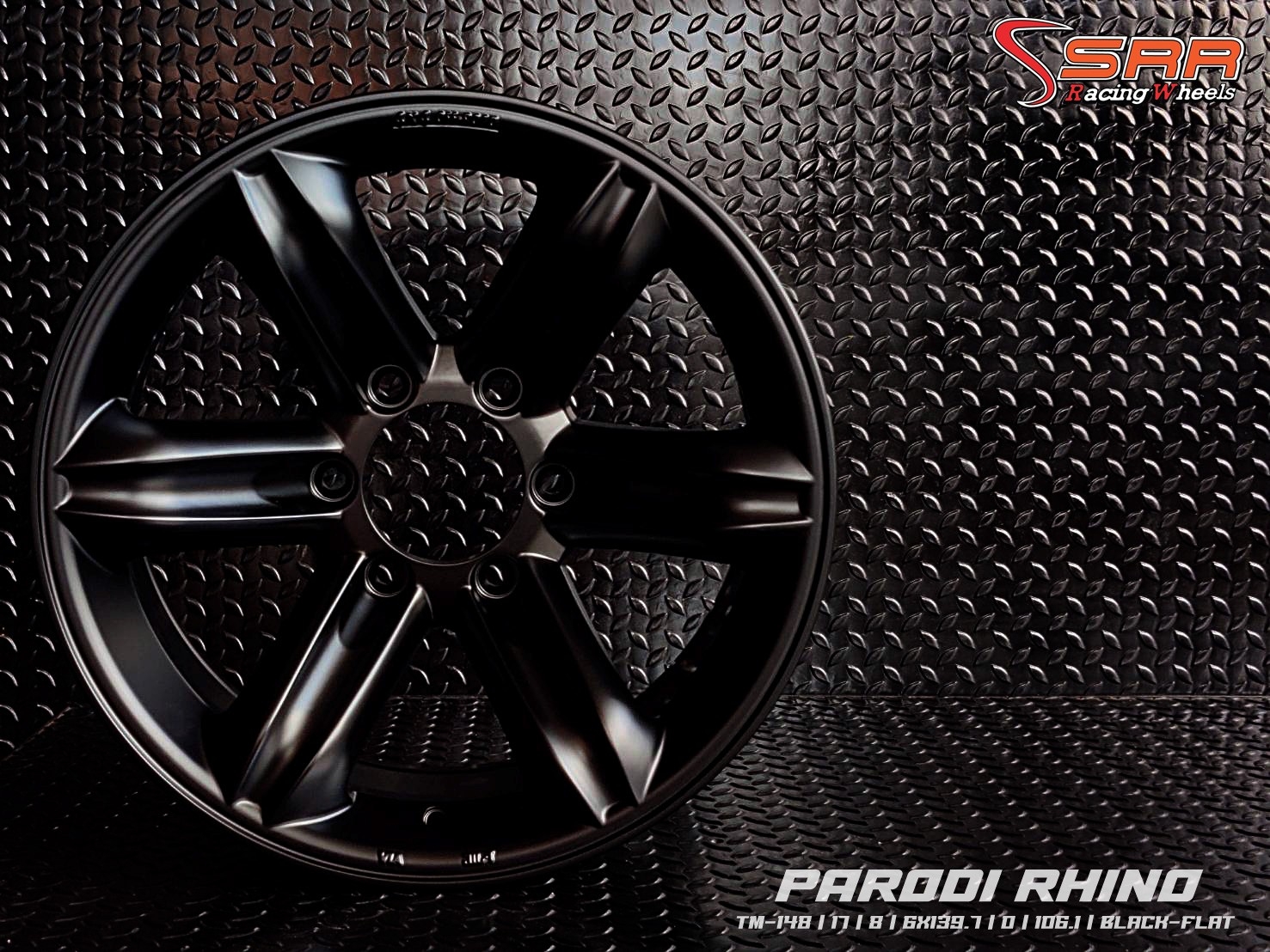 ล้อเล็บเหยี่ยว PARODI RHINO ขอบ17 6H139.7 ET0 สีดำด้าน ราคาพิเศษ