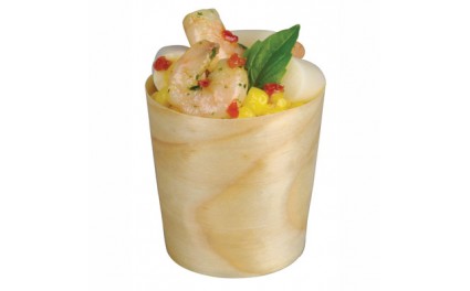 ถ้วยไม้ ขนาด สูง 6 cm เส้นผ่านศูนย์กลาง 3.5 cm