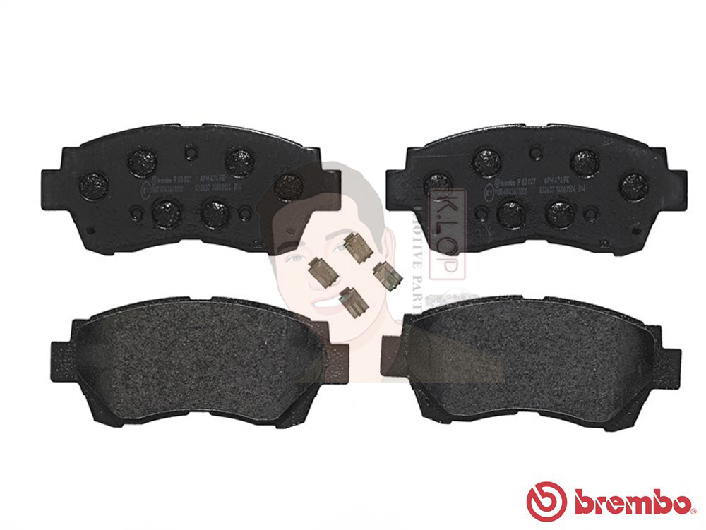 P83 027B ผ้าเบรก F (แท้ BREMBO รุ่น Black) LEXUS อีเอส ES300 ปี1992-1996 /LEXUS แอลเอส LS400 ปี1990-1993 /LEXUS อาร์เอ๊กซ์ RX300 / Harrier (โตโยต้า แฮริเออร์) ปี1998-2003
