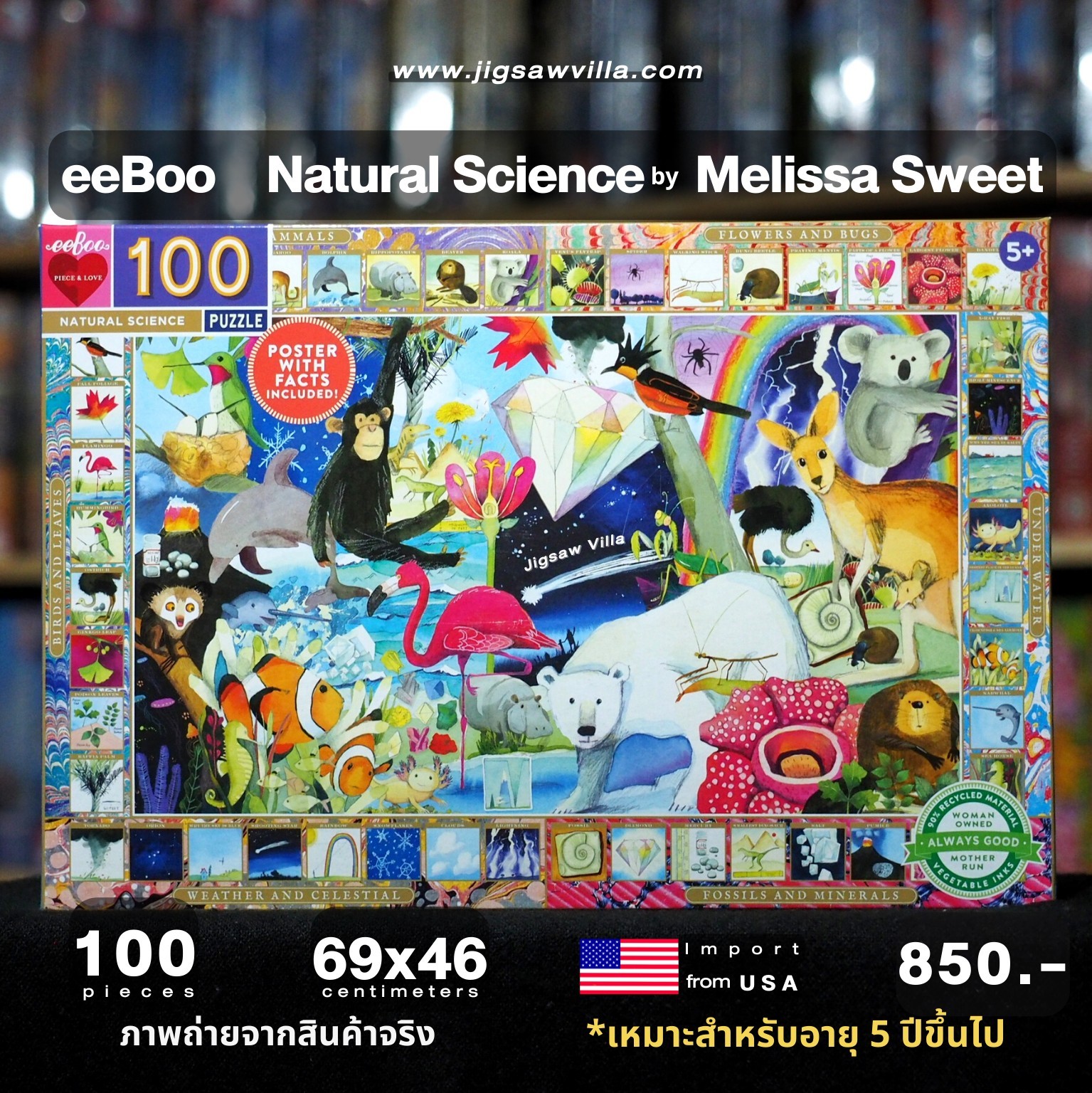 eeBoo - Natural Science by Melissa Sweet 100 pcs.