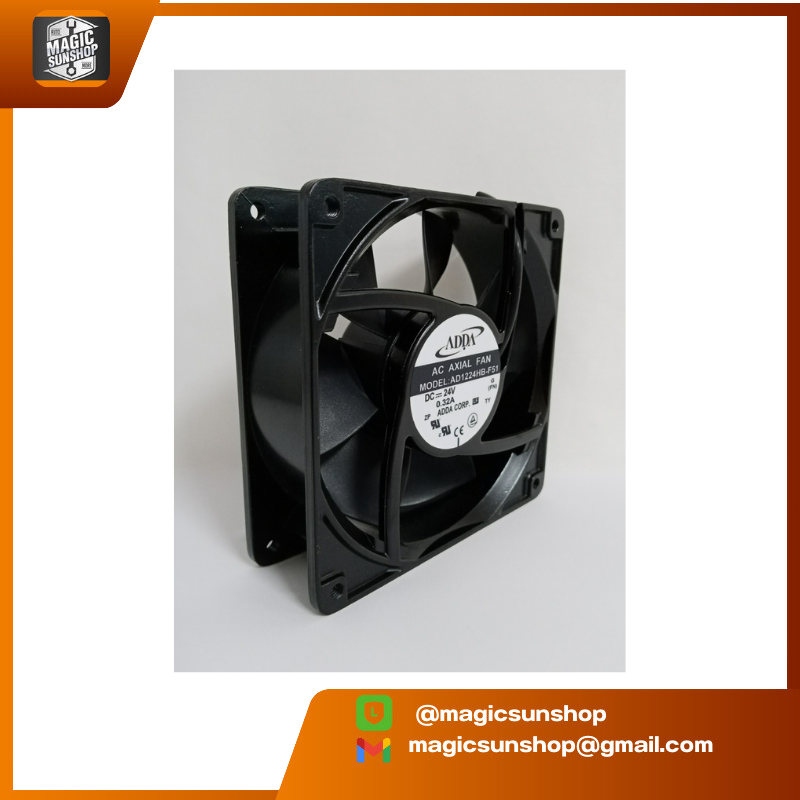 ADDA FAN AD1224HB-F51 (Metal) + พร้อมตะแกรง AD1224HB-F51