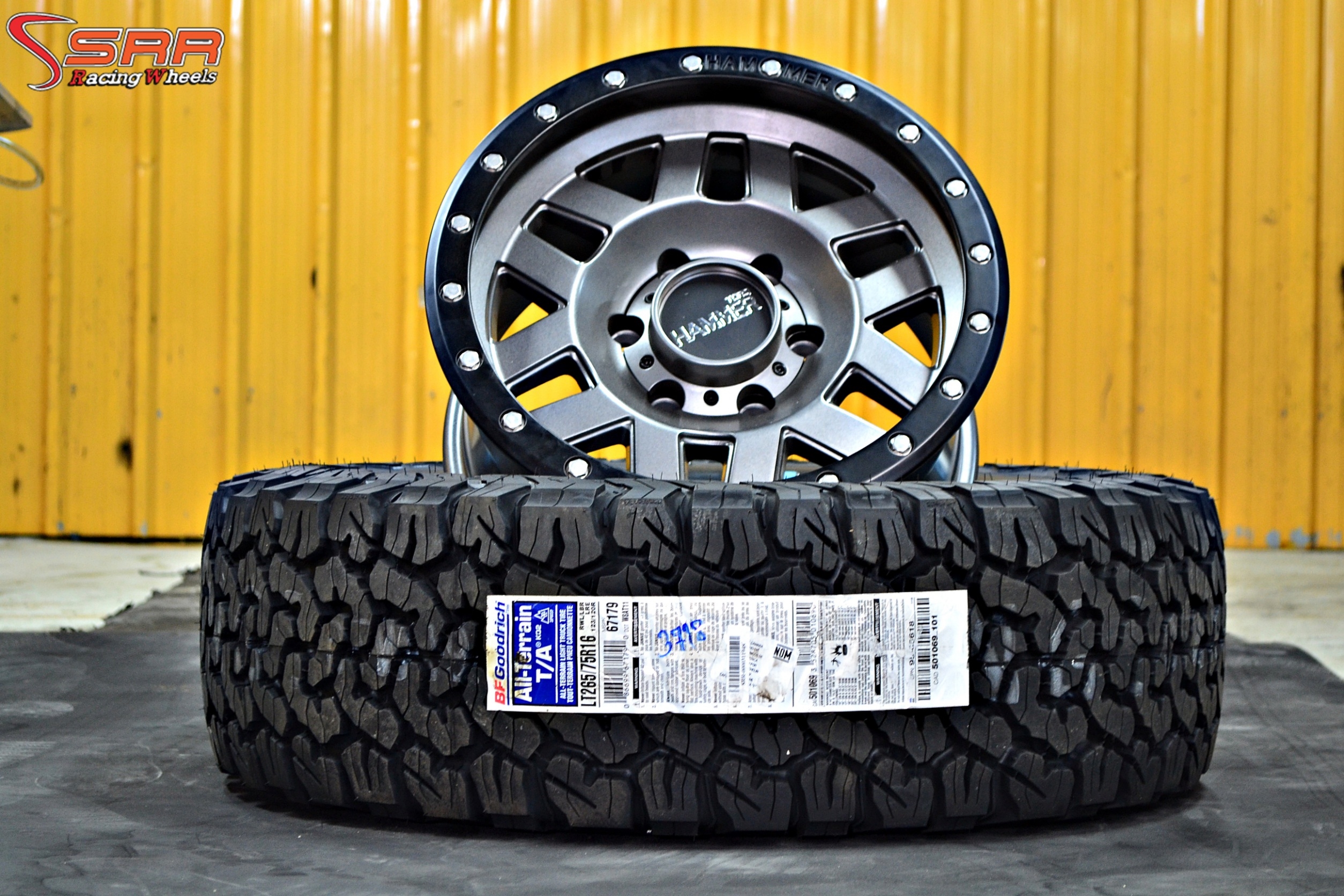 HAMMER HM2 ขอบ16 พร้อมยาง BF KO2 265/75R16 ชุดละ 39,800 บาท