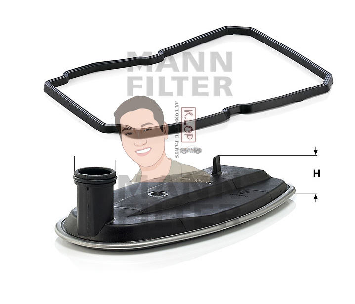 H182KIT กรองเกียร์ BENZ W202,W203,W204, CLK (A/C209,C208), (124,W210,W211,W212), E COUPE (A/C207), W140,W220,R170,R171,VITO2 เครื่องยนต์ M111-113,271,OM642 (MANN-FILTER***งานพรีเมี่ยมแท้นำเข้ายุโรป) Dimensions(mm.) H=18