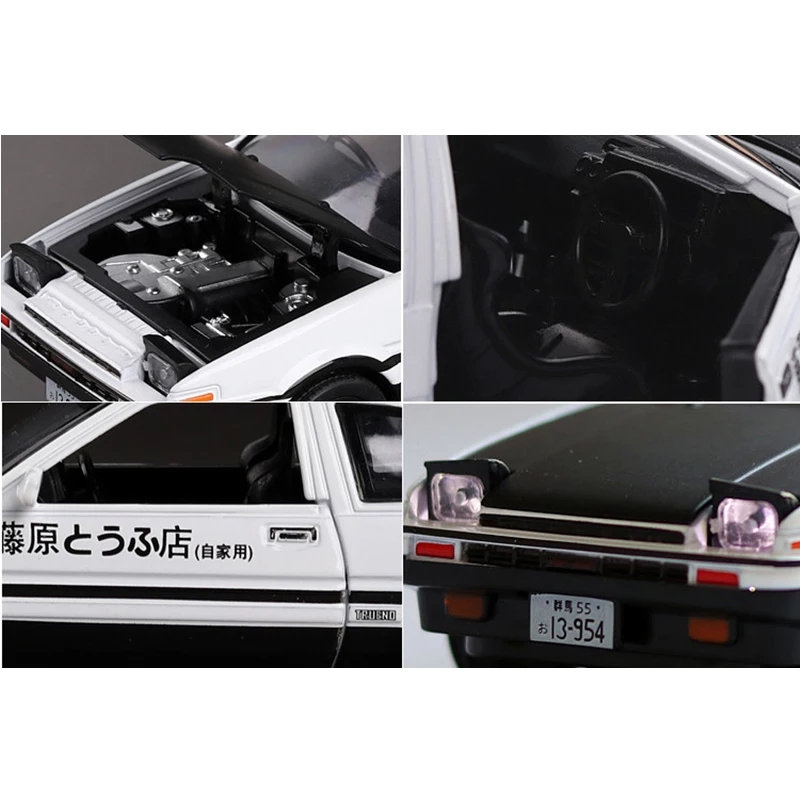 โมเดลรถเหล็ก Toyota Trueno AE86 รถส่งเต้าหู้ scale 1:28 มีเสียง มีไฟ (ปลีก-ส่ง)