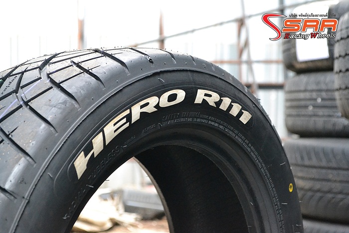 HERO R111 195/55R15 ยางซิ่งขอบขาว ปี19