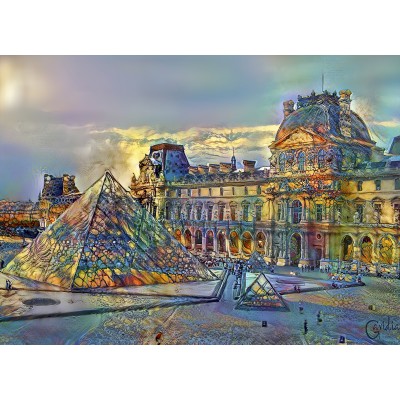 Bluebird Puzzle - Louvre Museum, Paris, France by Pedro Gavidia 1000 pcs.