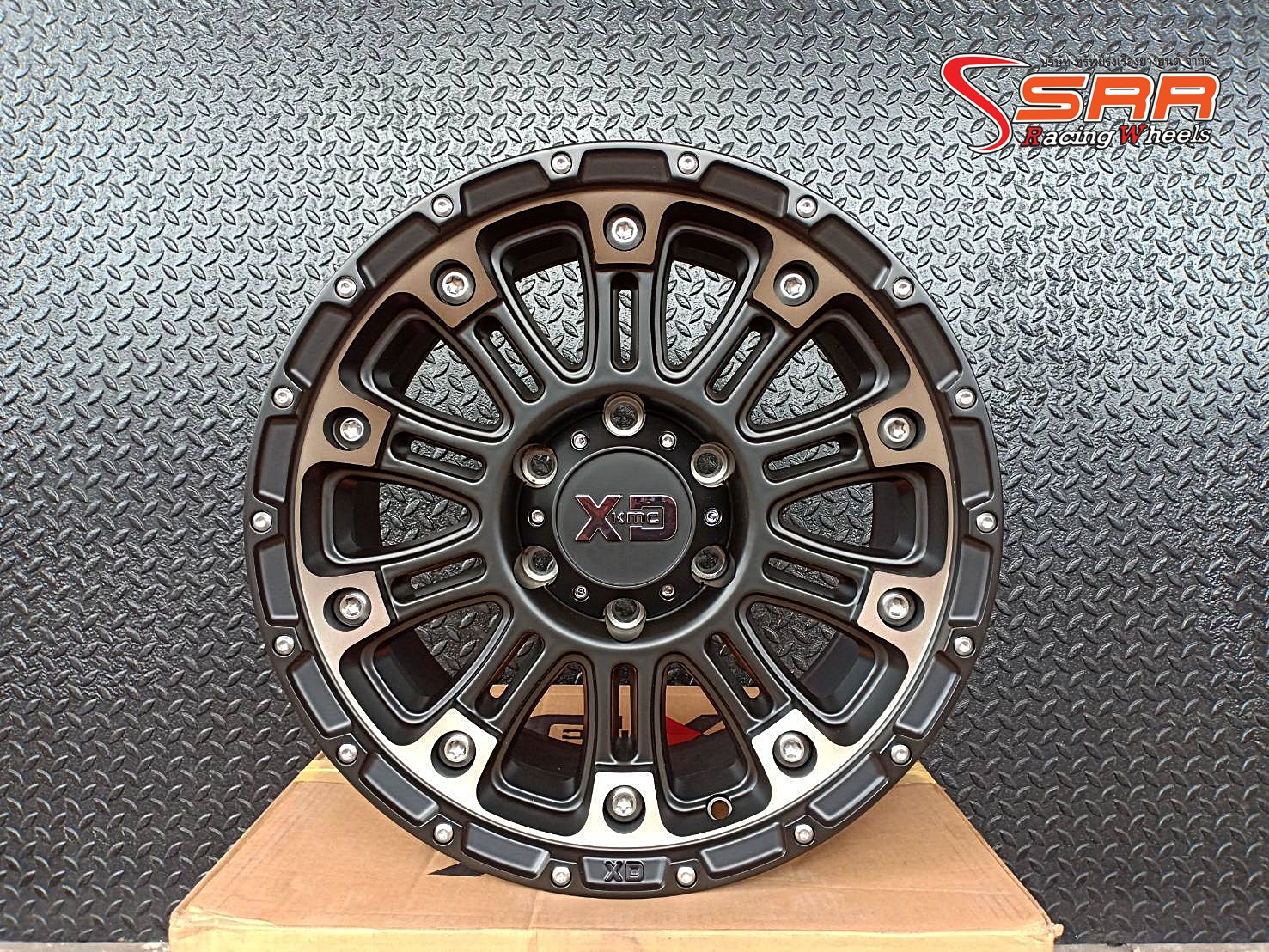 XD829 ขอบ17 6x139.7 ET18 SATIN BLACK MACH W/DARK TINT CLEAR COAT