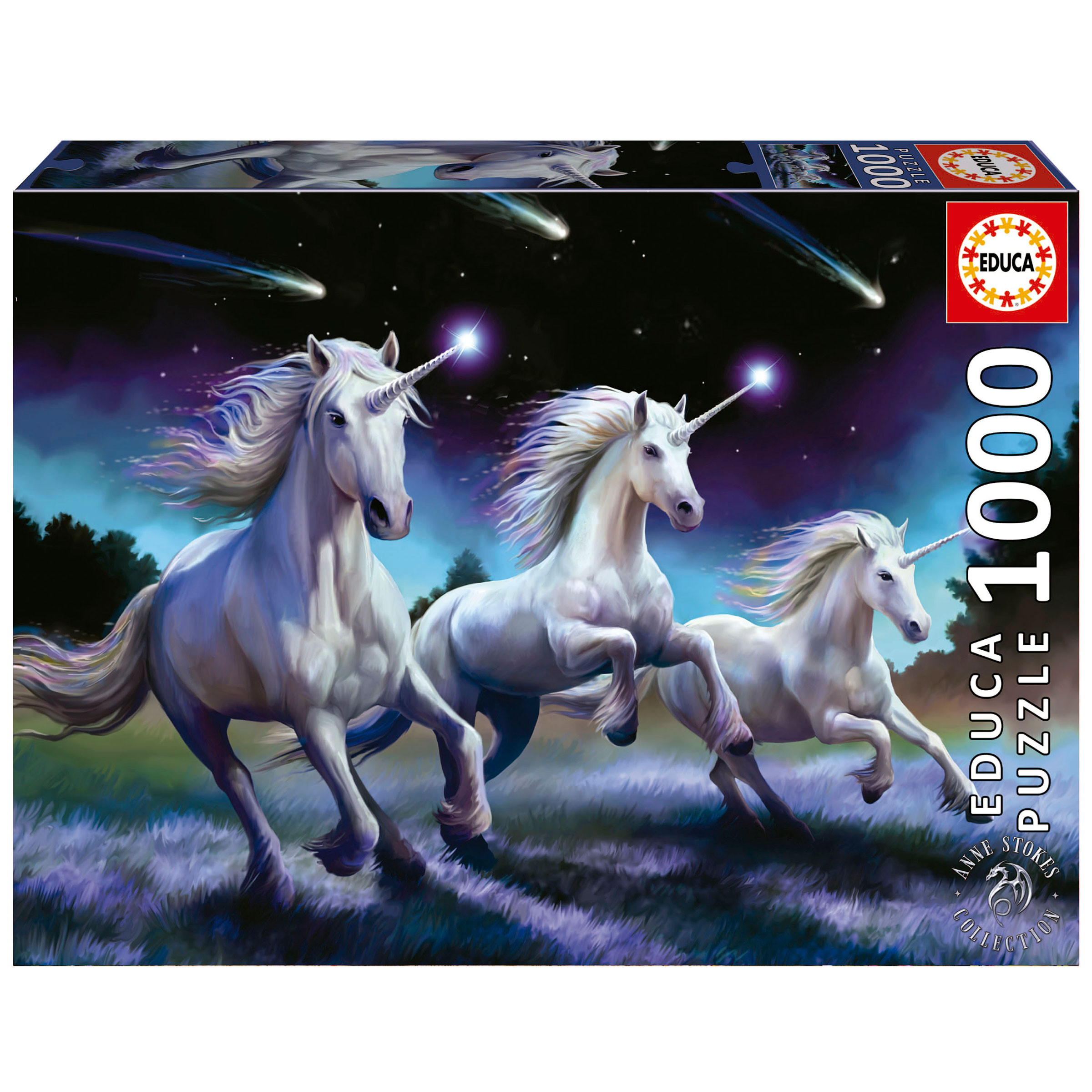 Educa - Unicorns, Shooting Stars by Anne Stokes 1000 pcs.