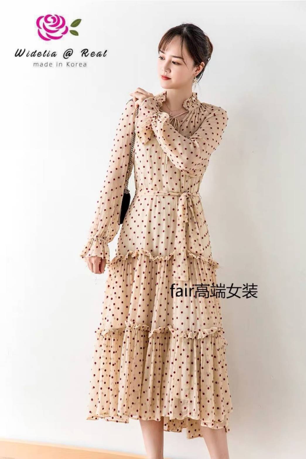 Korea Maxi dress แม็กซี่เดรสสีครีมสุดน่ารัก รุ่นนี้เป็นเดรสหวานๆเหมาะกับสาววัยใสน่ารักๆ