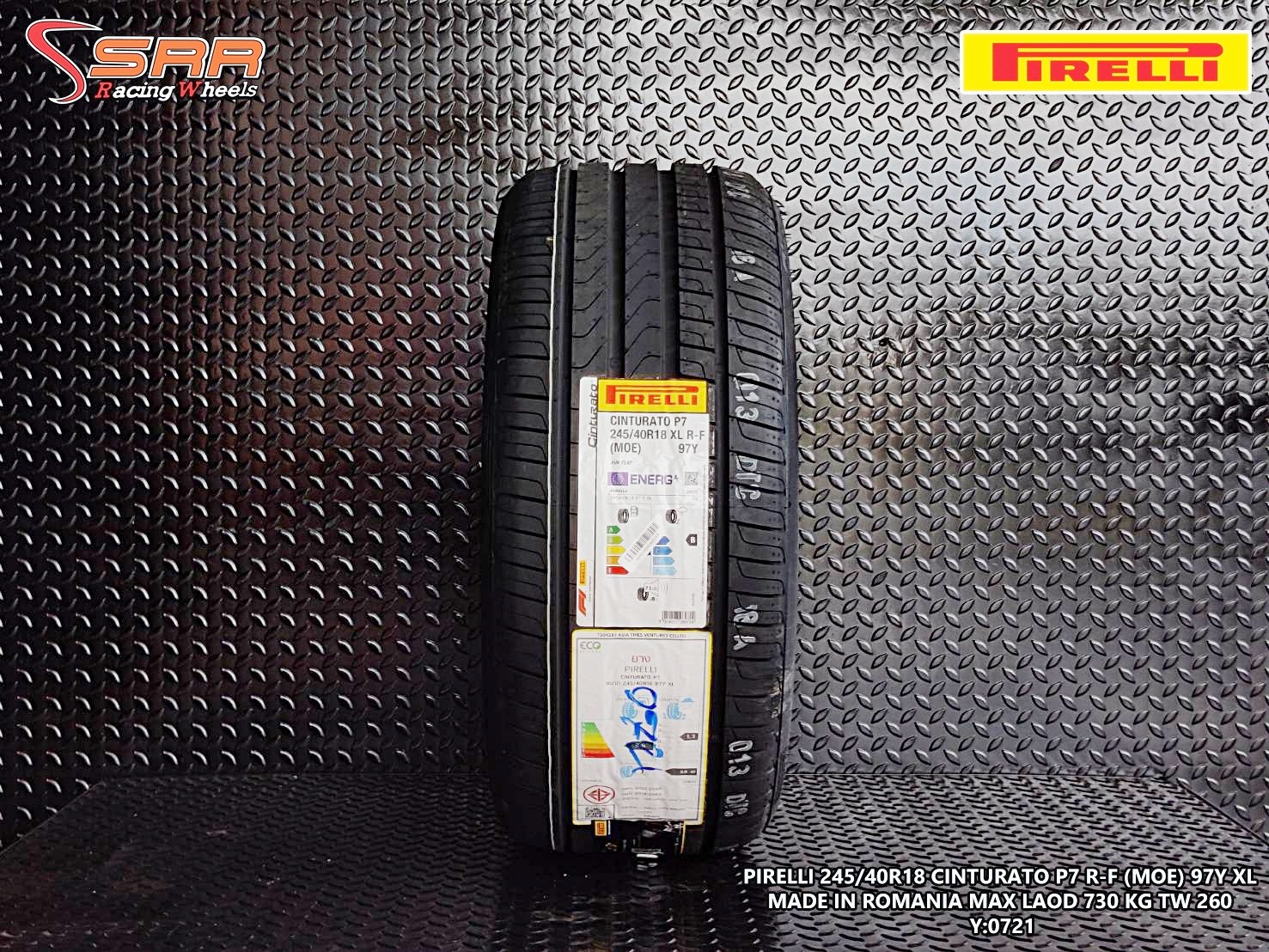 PIRELLI CINTURATO P7 R-F MOE 245/40R18 ยางรันแฟลต ราคาพิเศษ