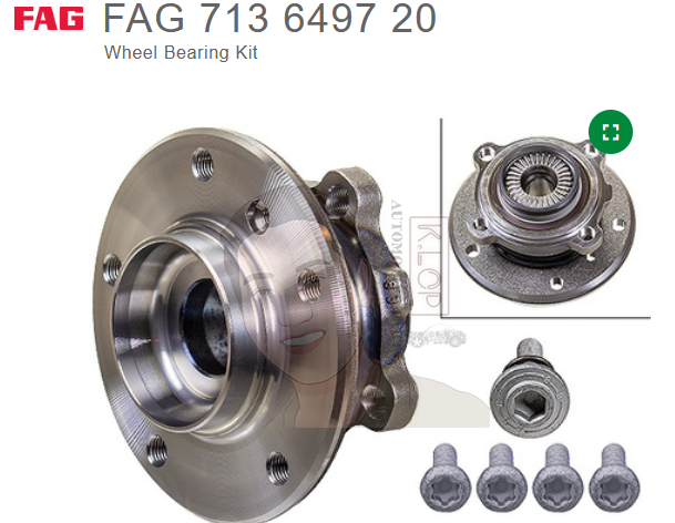 ยี่ห้อ FAG Kit ดุมล้อหน้า BMW E84 Xdrive ( 1 ข้าง )