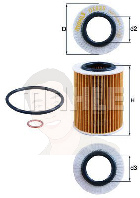 OX 825D กรองน้ำมันเครื่อง (BMW N13 / 316i 320i ED (F30) 1 (F20)