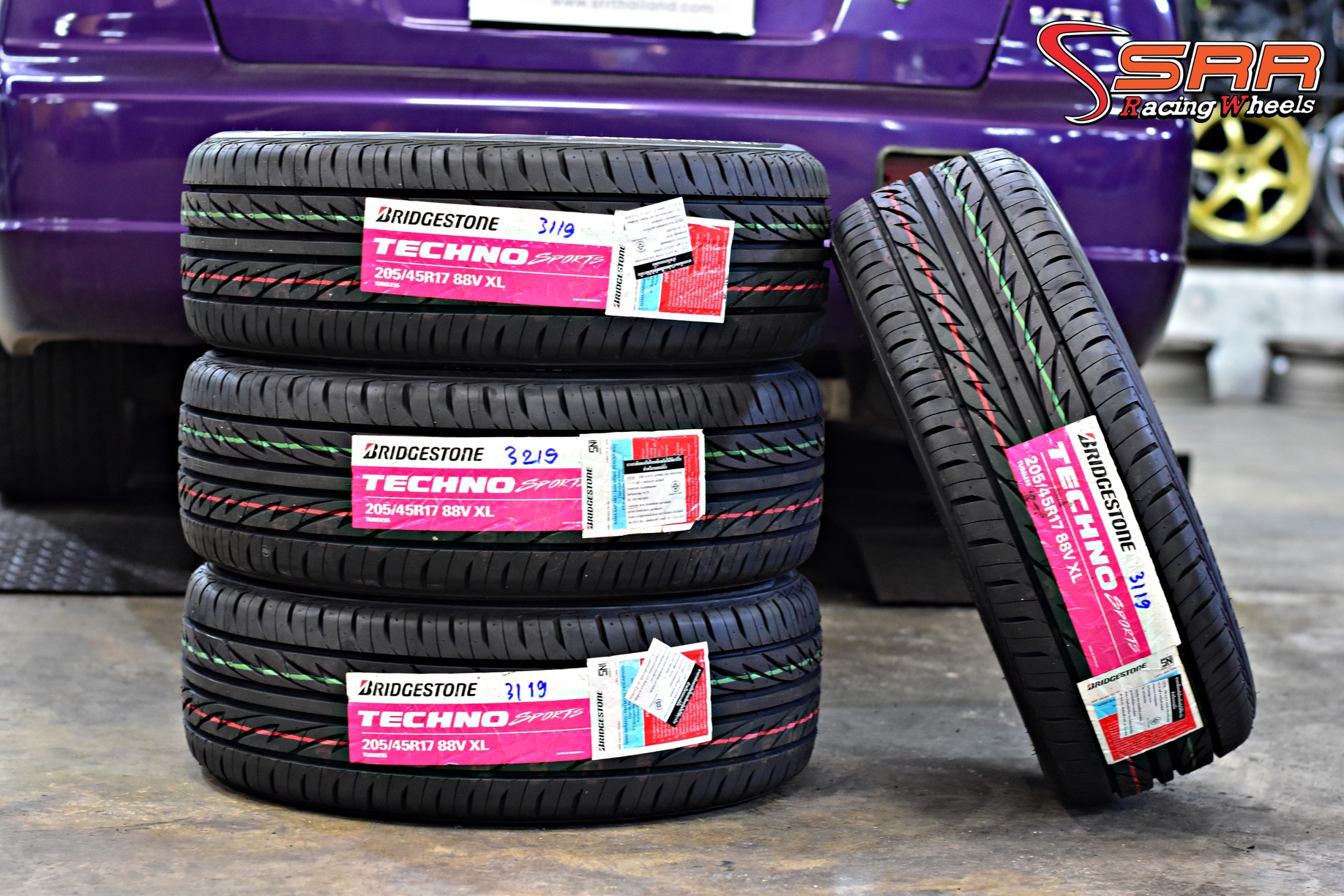 BRIDGESTONE TECHNO SPORTS 205/45R17 ยางใหม่ปี19 ราคาพิเศษ