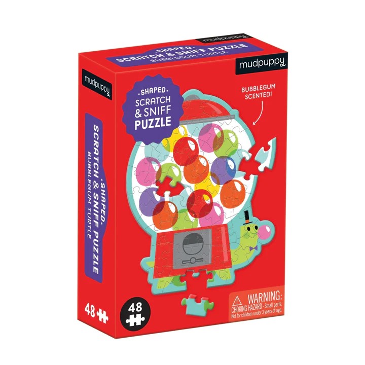 Mudpuppy - Bubblegum Turtle (Shaped Scratch & Sniff Puzzle) 48 pcs.