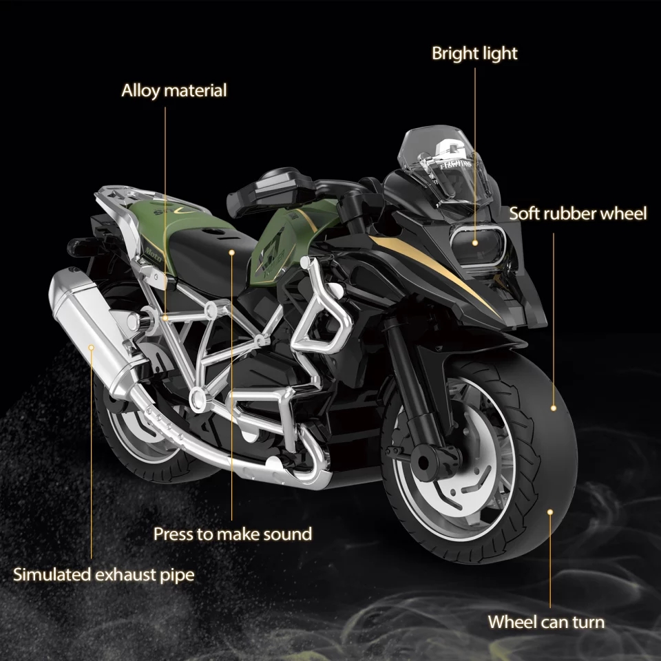 โมเดลรถมอเตอร์ไซค์ บิ๊กไบค์ Scale 1:14 มีเสียงมีไฟ (ปลีก-ส่ง)