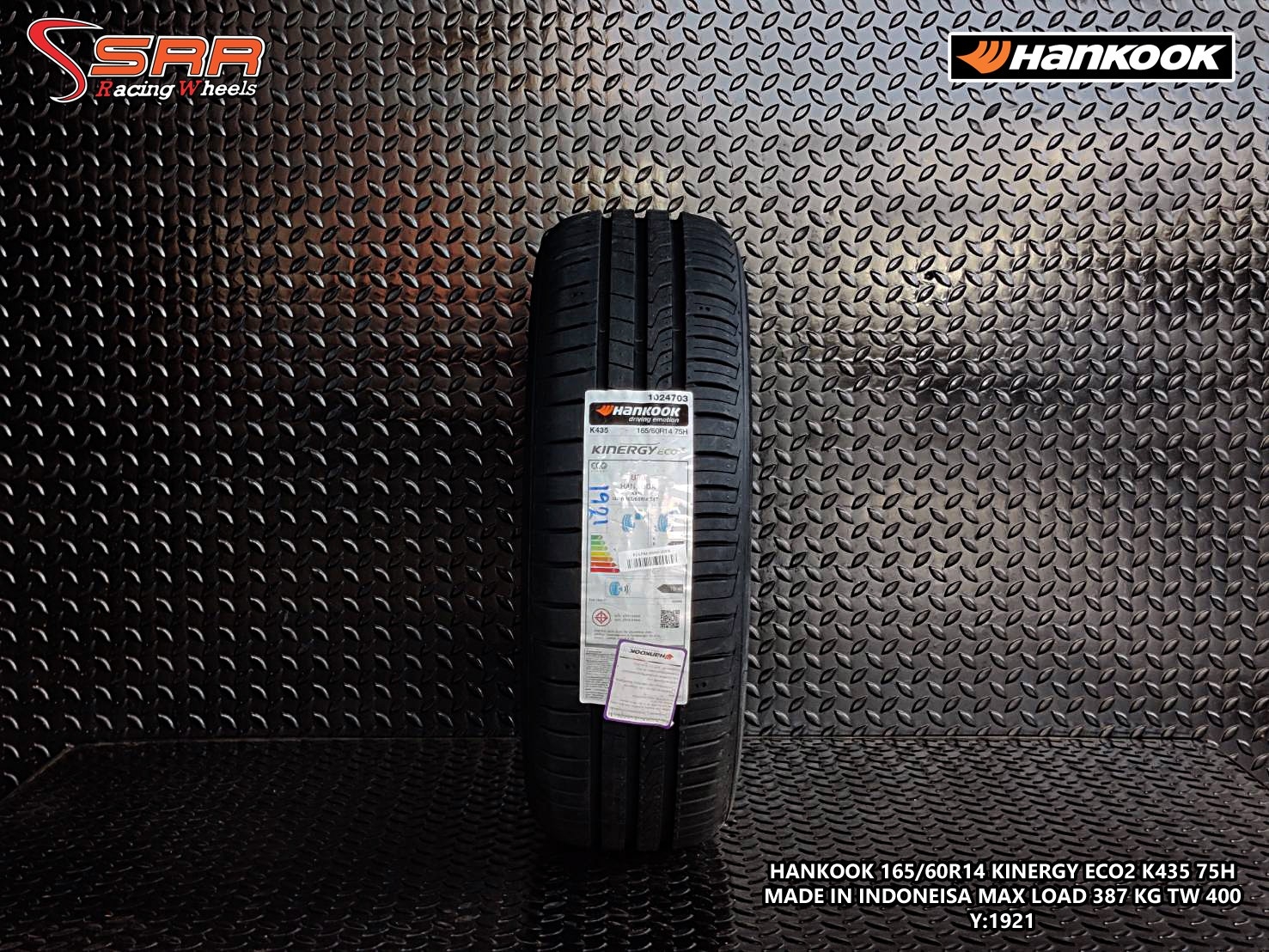 HANKOOK KINERGY ECO2 K435 165/60R14 ยางใหม่ ปี2021 ราคาพิเศษ