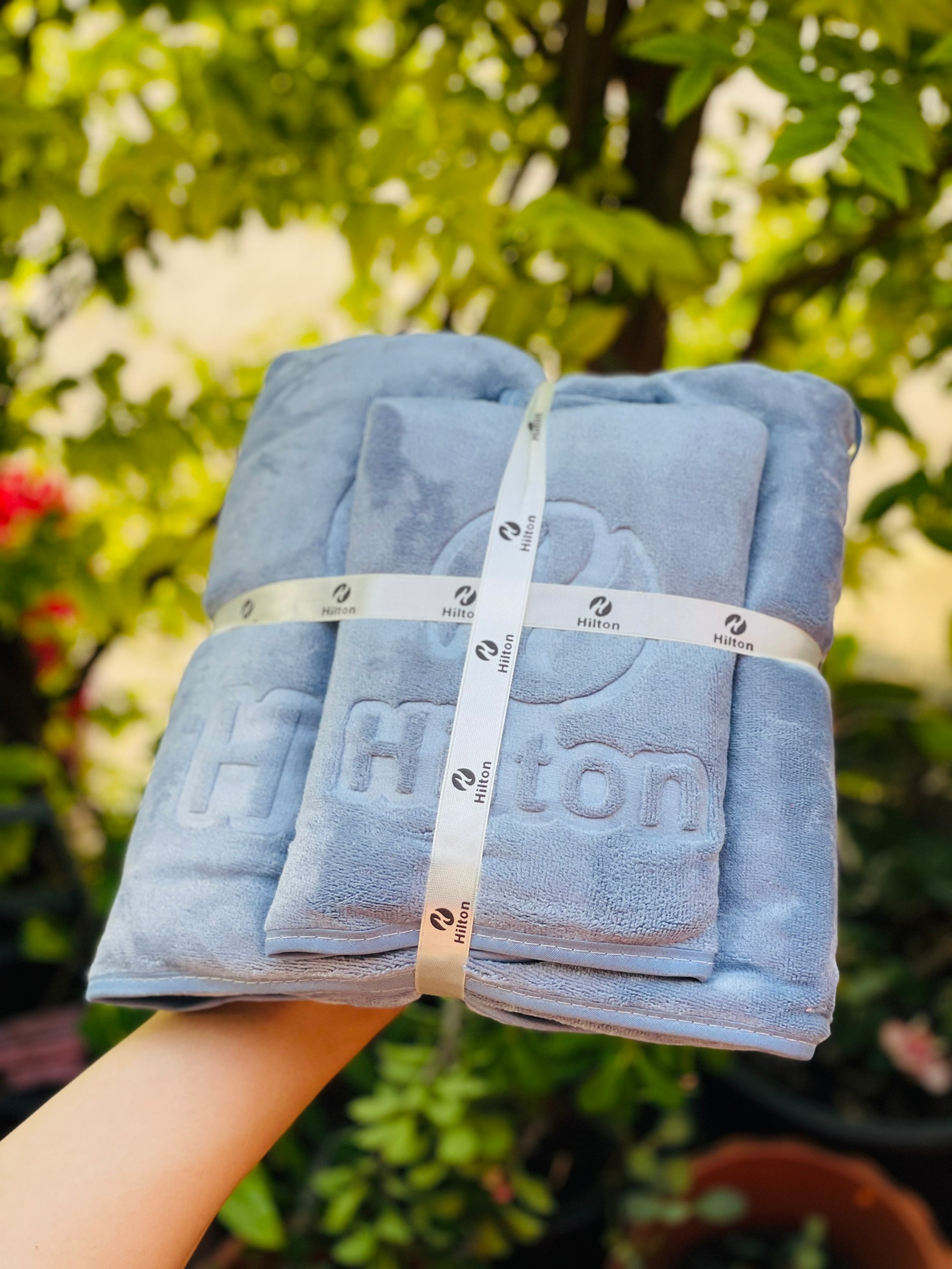 เซ็ตผ้าเช็ดตัวขนเป็ดรุ่นหนา Hilton (12 ผืน)