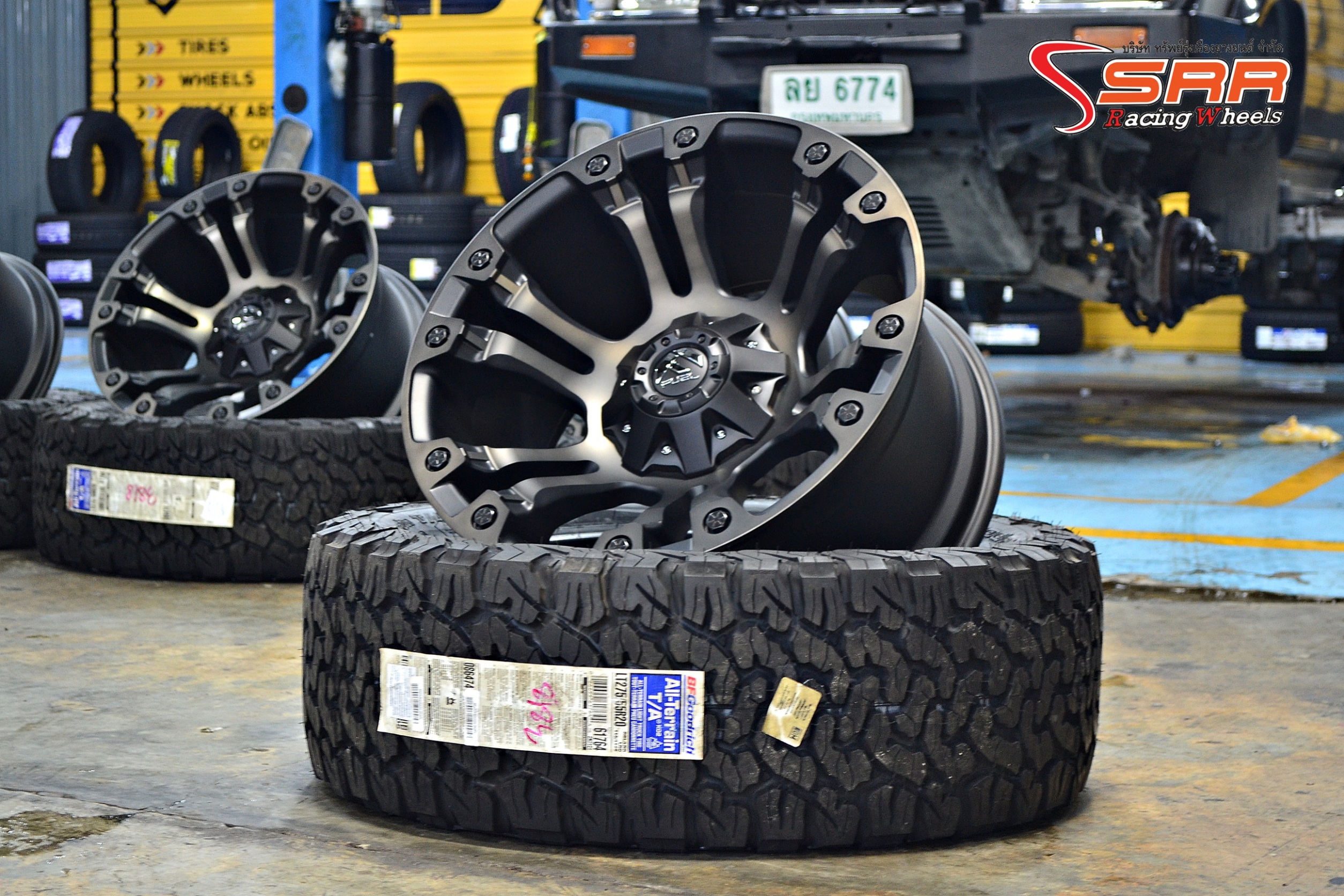 FUEL-VAPOR D569 ขอบ20 ET-18 MATTE BLACK MACHINED/TINT CLEAR