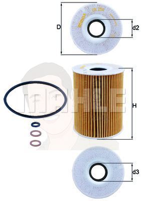 OX 254D2 กรองน้ำมันเครื่อง (BMW S65 S85 / M5 (E60) M6 (E63) M3 (E92)