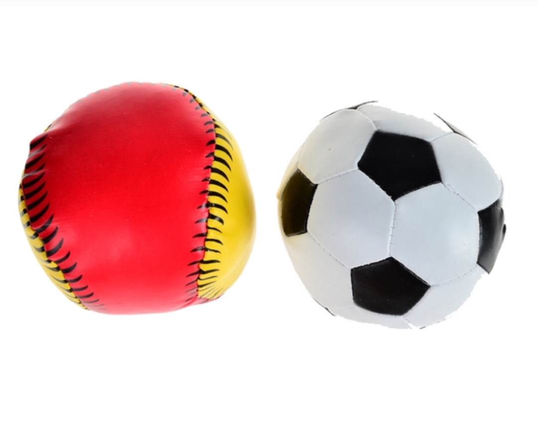 ลูกบอล ลูกบาส ลูกรักบี้ ลูกเทนนิส หนังนิ่ม ขนาดประมาณ 10 ซม