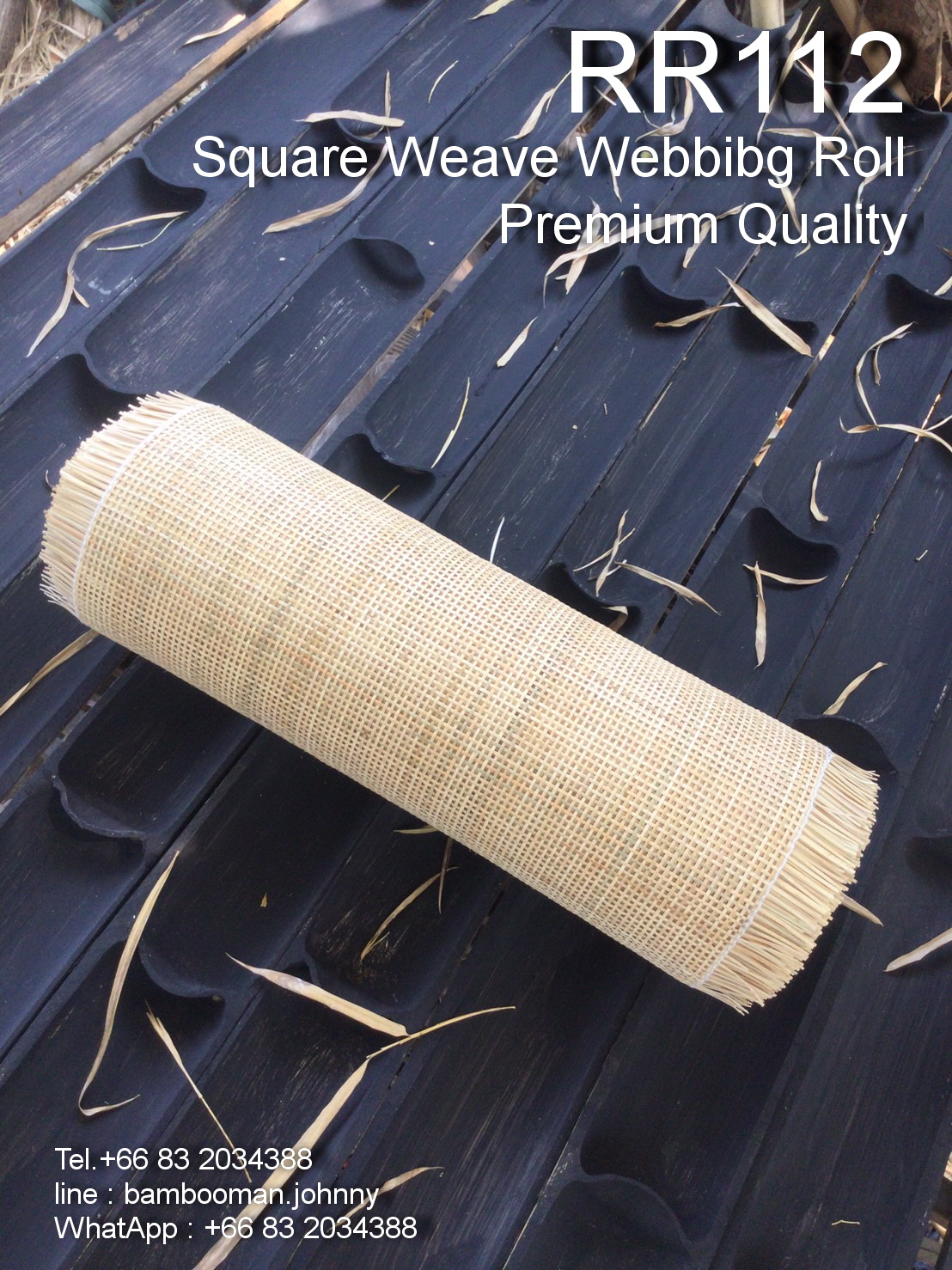 RR112 Rattan Square Weave Roll 60 c.m.