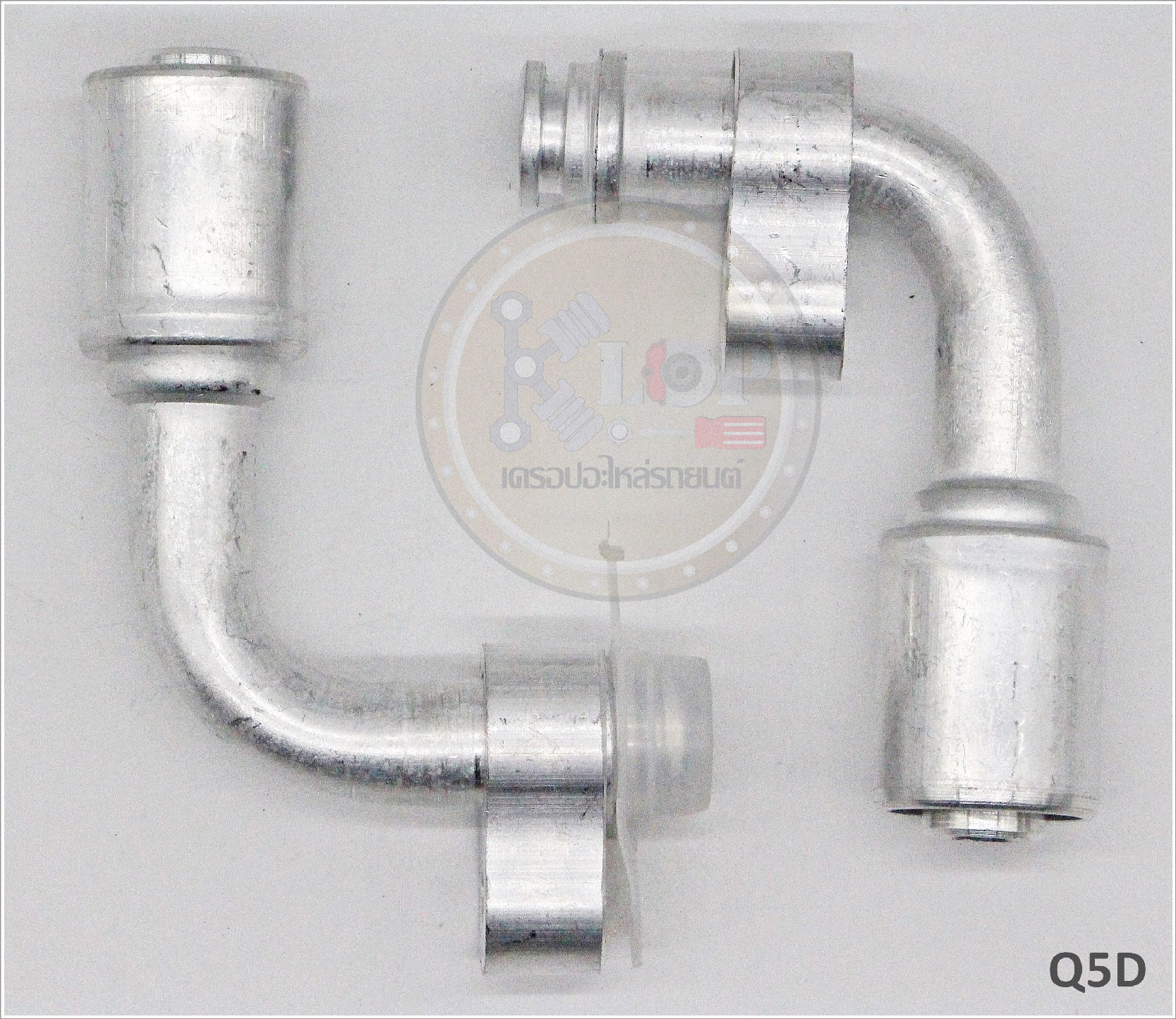 Q5D พิตติ้ง 5/8นิ้ว -90องศา แปะหมุน R134a (ปลอกอลูมิเนียม) (Vinn)