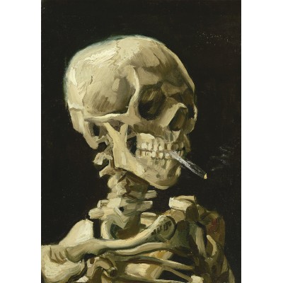 Bluebird Puzzle - Head of a Skeleton with a Burning Cigarette, 1886 by Vincent Van Gogh 1000 pcs.