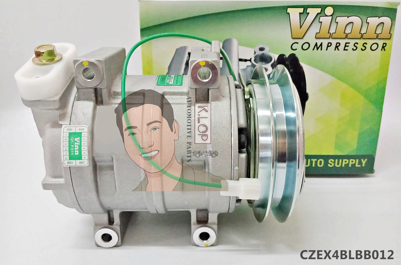 CZEX4BLBB012 คอมแอร์ยี่ห้อ Vinn (ZEXEL 15CH ISUZU DECA ร่องB รูใหญ่ เอียงซ้าย)