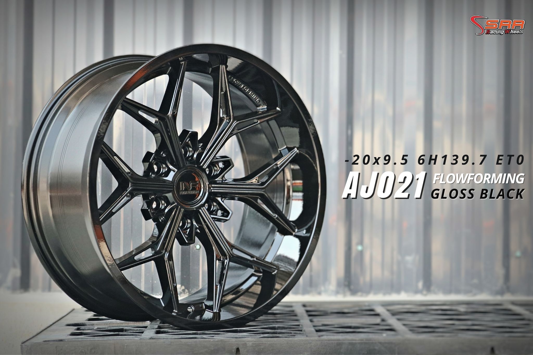 INFERNO AJ021 ขอบ20 6x139.7 ET0 GLOSS BLACK