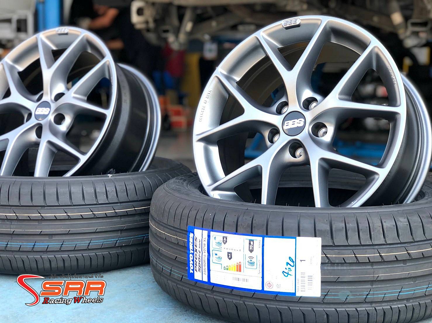BBS SR017 ขอบ18 5H114.3 ET+40 HIMALAYA GERY ล้อแท้GERMANY ที่SRR