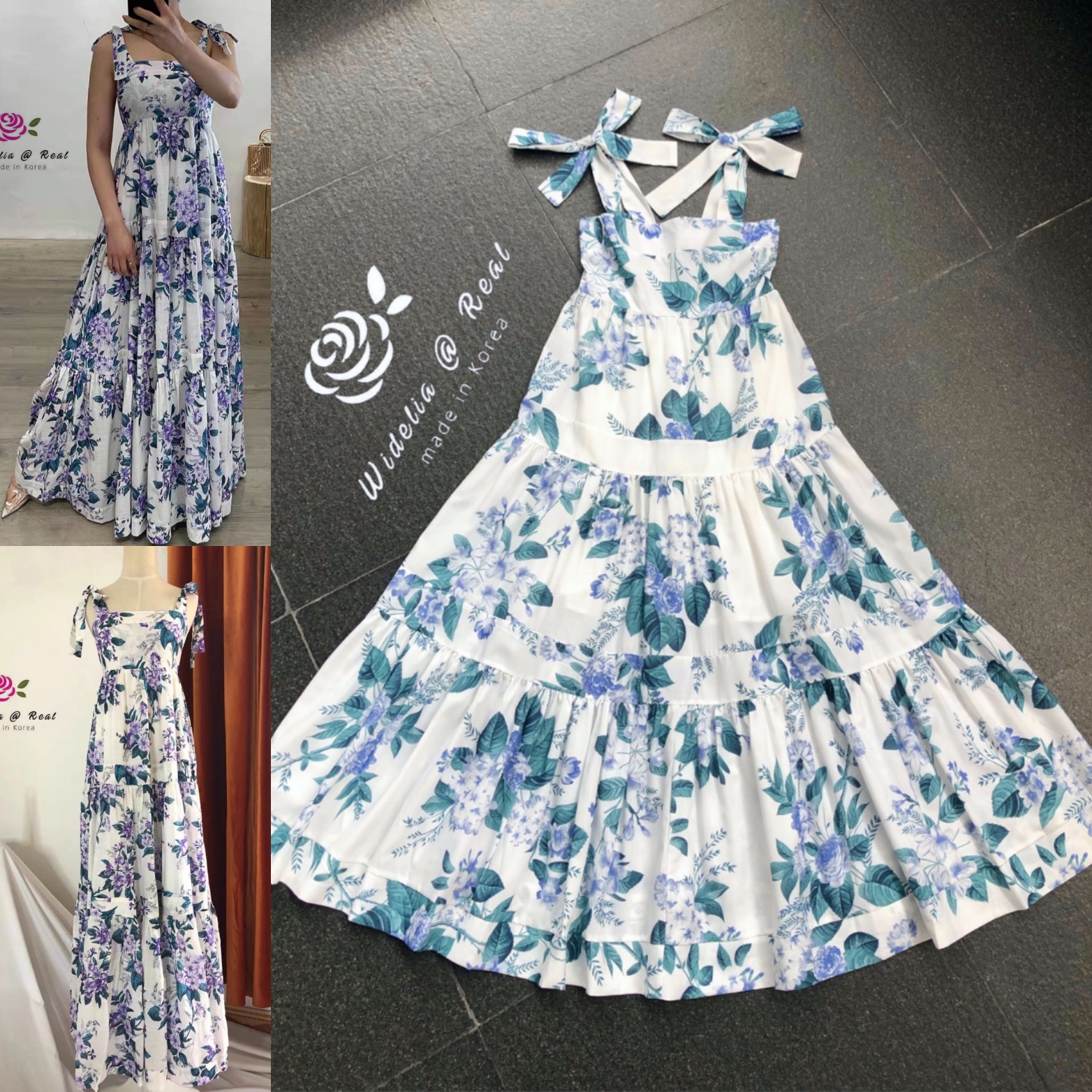 ZMM Maxi Dress แม็กซี่เดรสตัวยาวแสนสวย ทรงสายเดี่ยวผูกโบว์น่ารัก