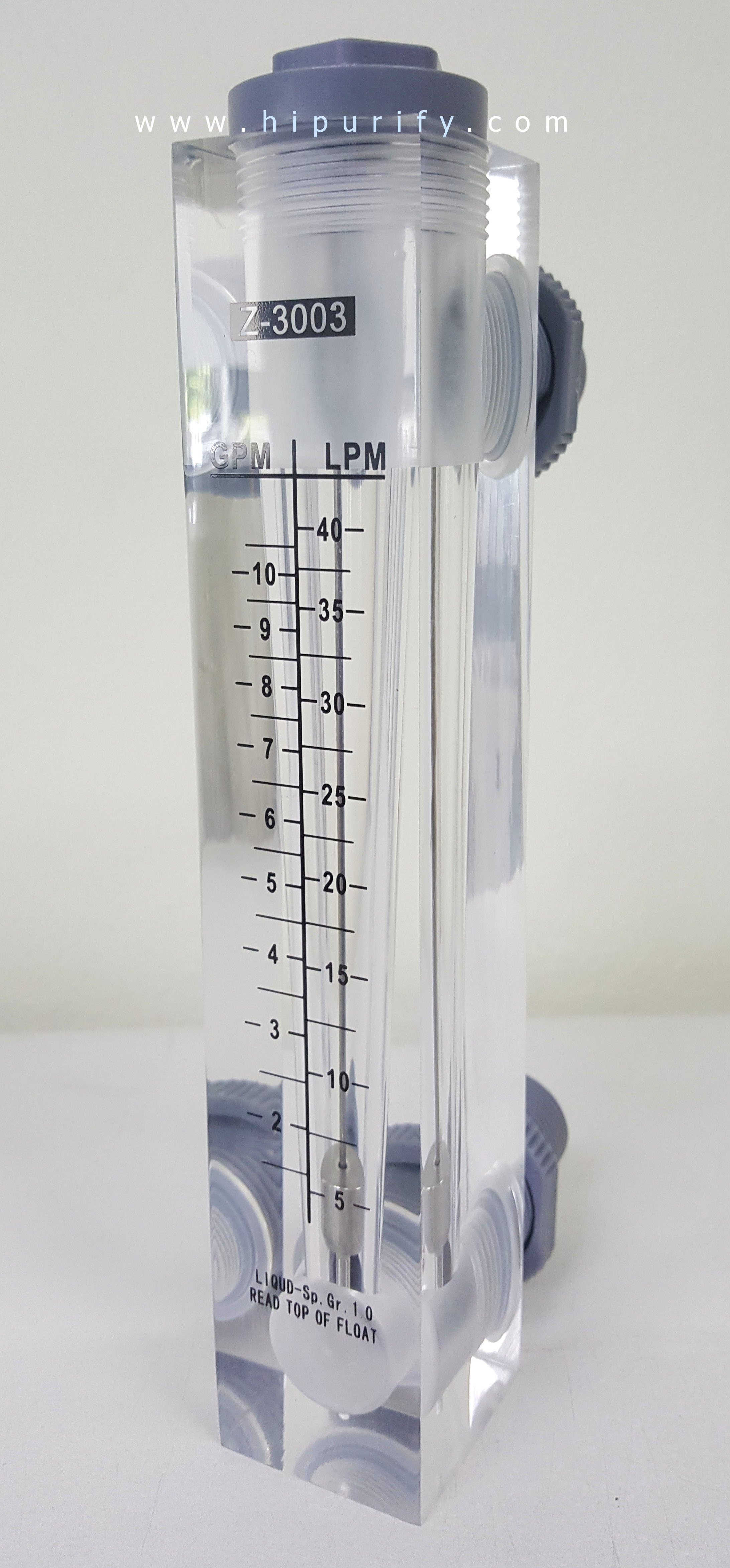 Flow Meter Z-3003 เครื่องวัดอัตราการไหล วัดได้ 2-10GPM/5-40LPM เกลียวนอก 3/4 นิ้ว (6 หุน)