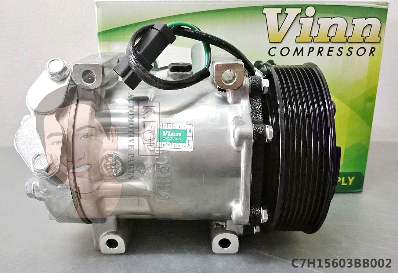 C7H15603BB002 คอมแอร์ยี่ห้อ Vinn (SD 7H15 CAT 4-ขา 8PK 24V. (136mm) ออกซ้าย - แปะ [คอยื่น])