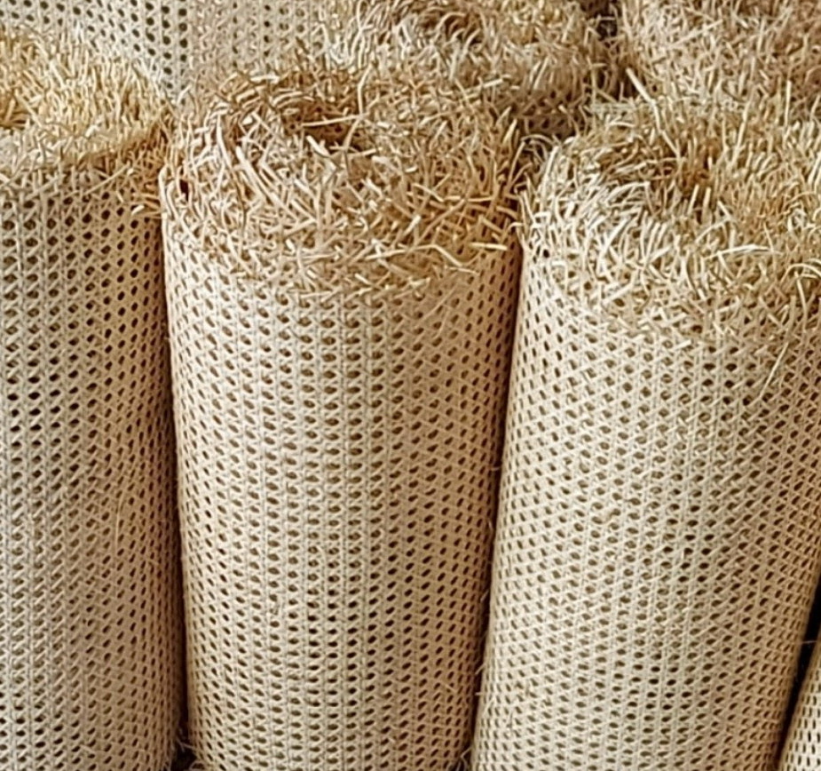 หวายม้วน ลายดอก Rattan roll flower weave pattern