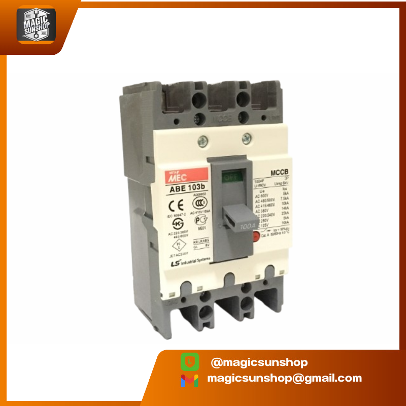 LS Breaker MEC ABE10 3B 3P 100AF MCCB HMS-2C20