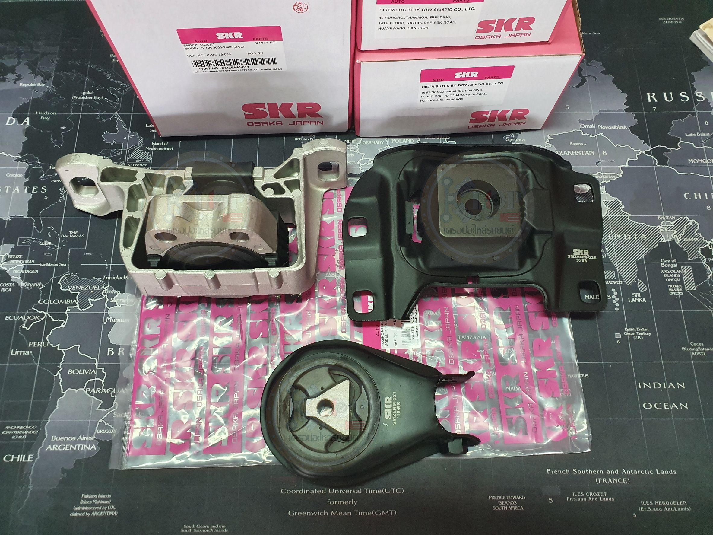 ชุดยางแท่นเครื่อง SKR : OEM JAPAN (MAZDA 3 BK-BL, FOCUS'04-'11)***รบกวนลูกค้าดูรายการตามเครื่องยนต์