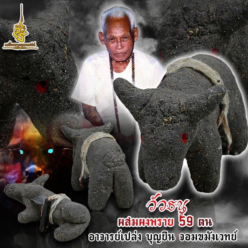 วัวธนูผงพราย 59 ตน ผสมผงพรายแม่น้ำฝน อาจารย์เปล่ง บุญยืน FS