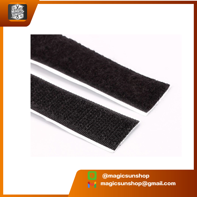 901031 เทปตีนตุ๊กแกสีดำ มีกาว 25MM (1") x 6 M Velcro Self-adhesive Tape (Black) 2.5ซม. x 6 ม. ดำ