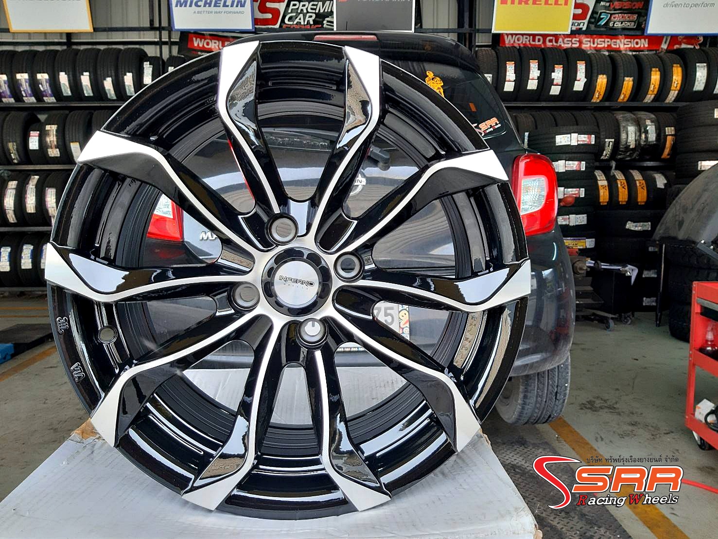 INFERNO 7091 15x7 4H100 ET38 BLACK POLISH