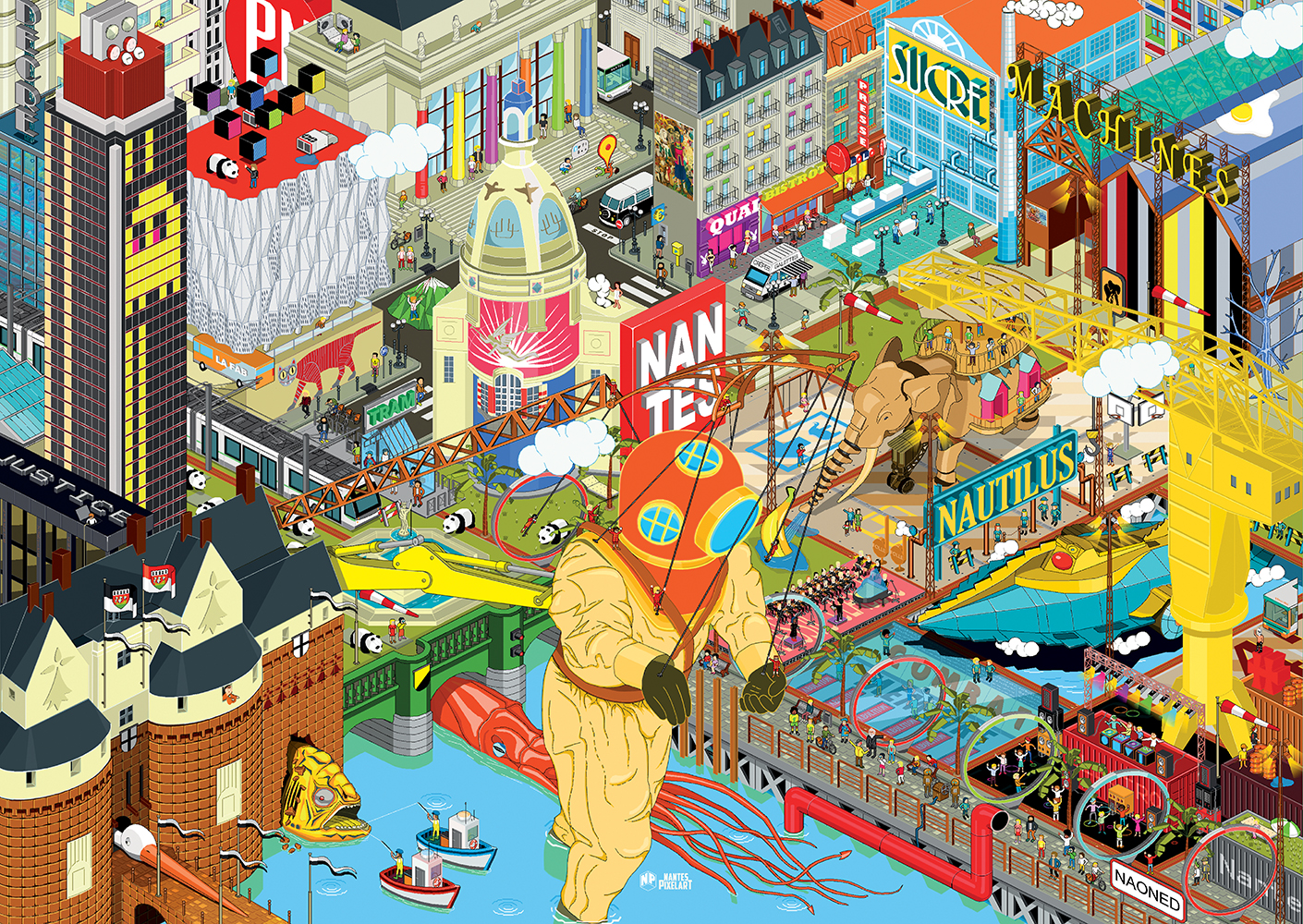 Grafika - Art Collection : NANTES by NANTES PIXEL ART 1000 pcs.