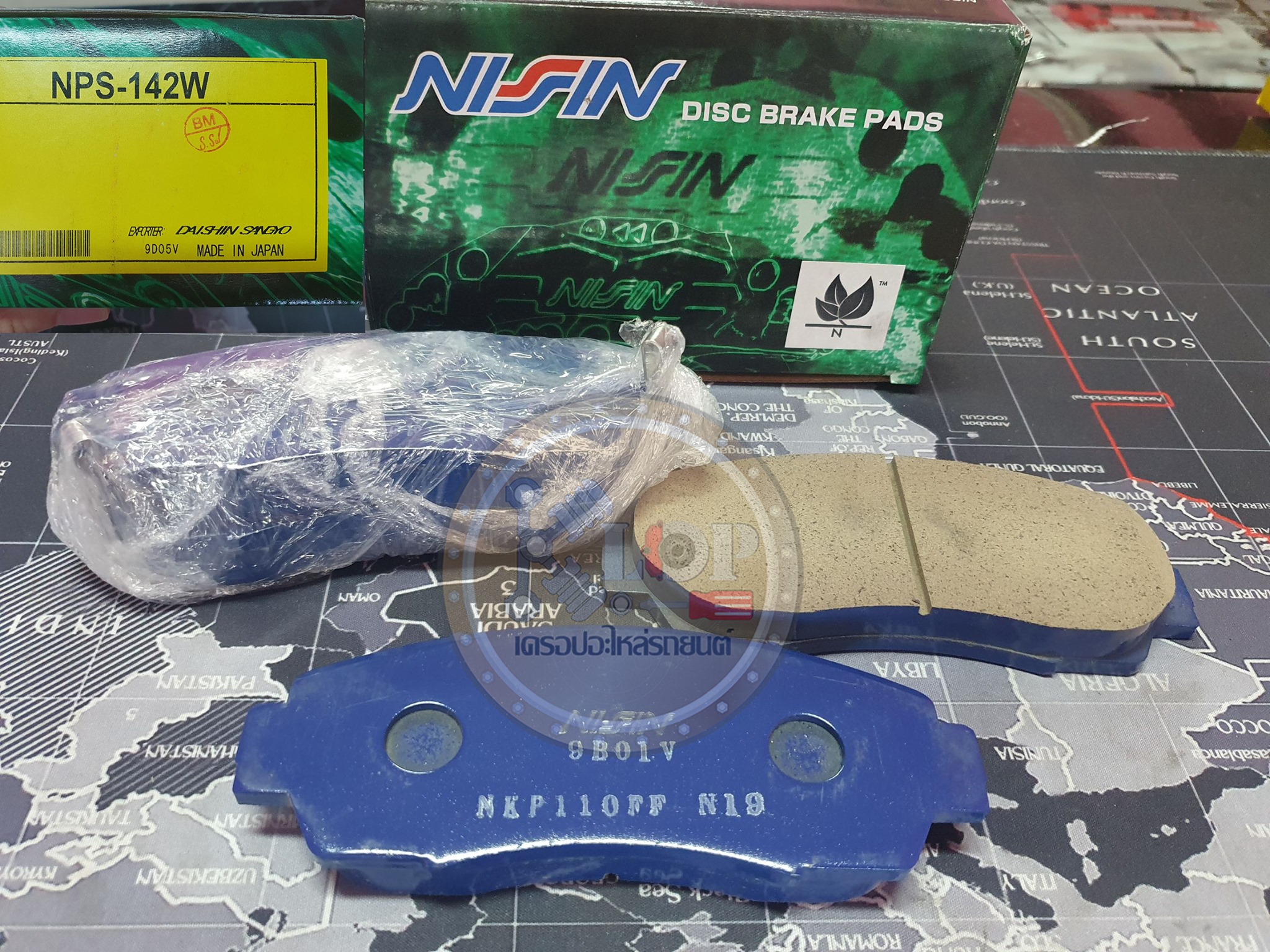 28. NPS-142W ผ้าเบรก-หน้า(Nissin) รุ่น Sport แท้ติดรถยนต์ Honda CRV G.3 ปี2008, G.4 ปี2012